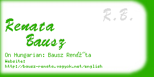 renata bausz business card